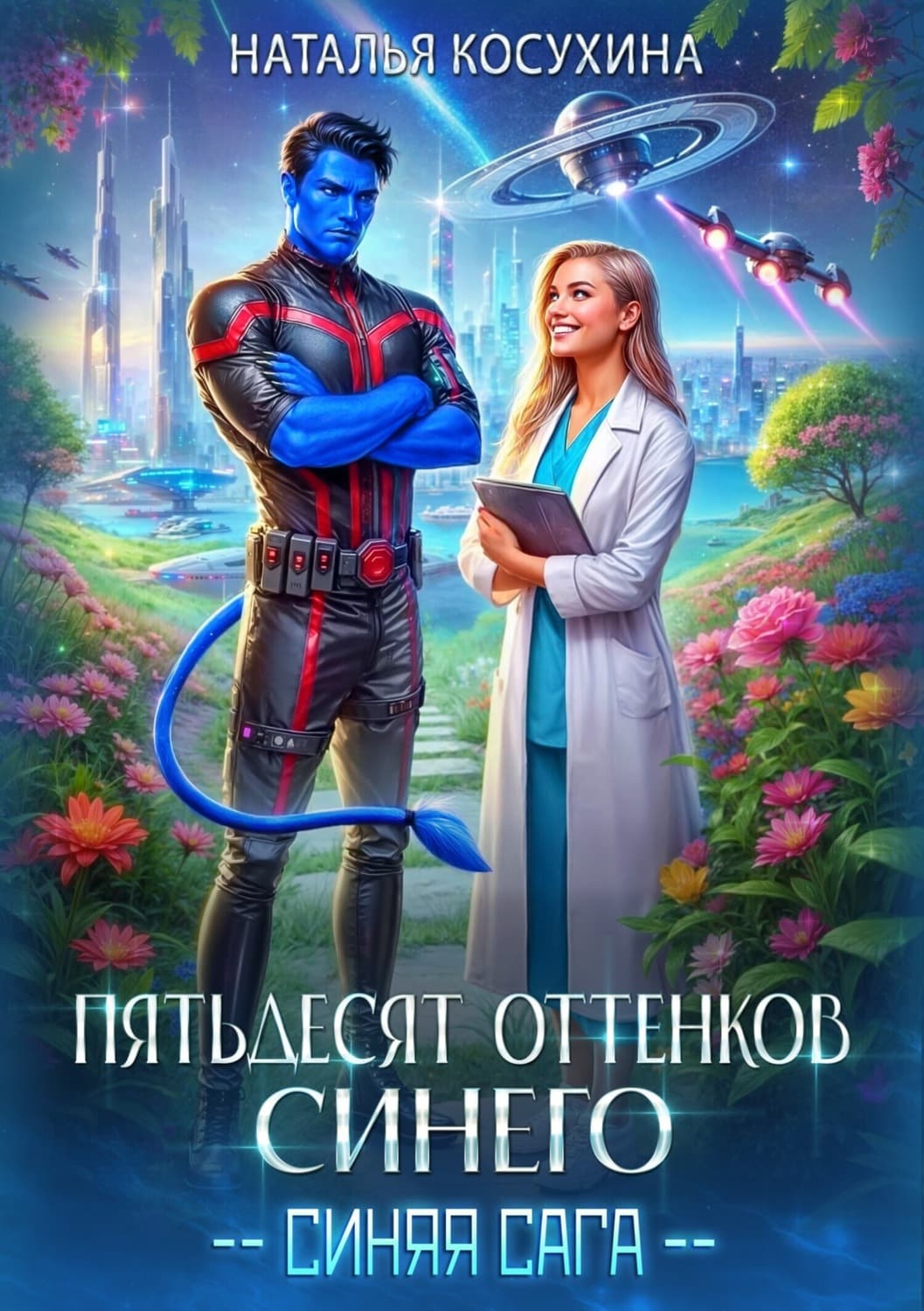 Обложка книги «Пятьдесят оттенков синего» — Наталья Косухина