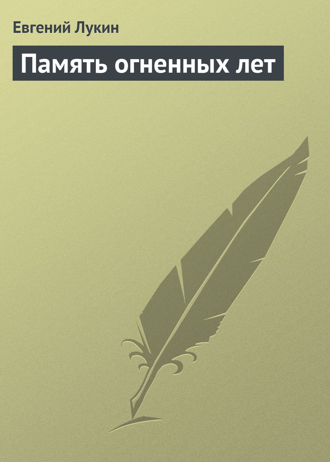 Обложка книги «Память огненных лет» — Евгений Лукин