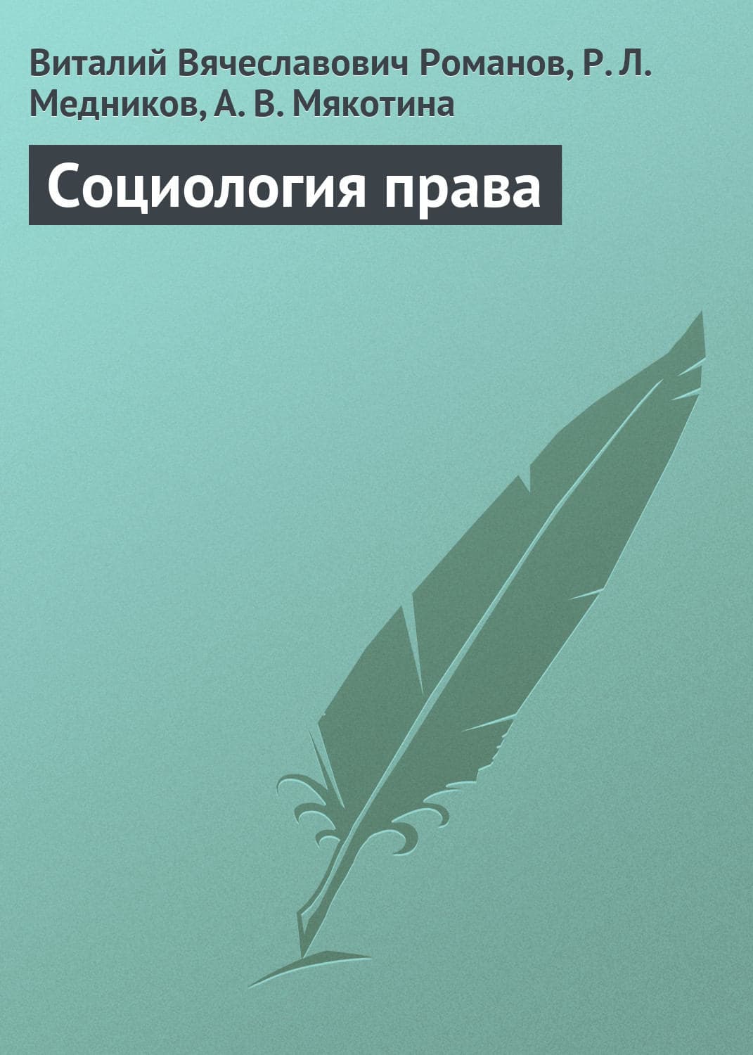 Обложка книги «Социология права» — Виталий Романов