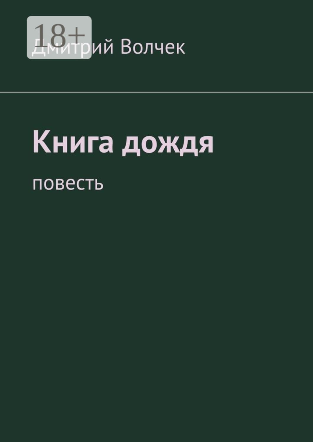 Обложка книги «Книга дождя. Повесть» — Дмитрий Волчек