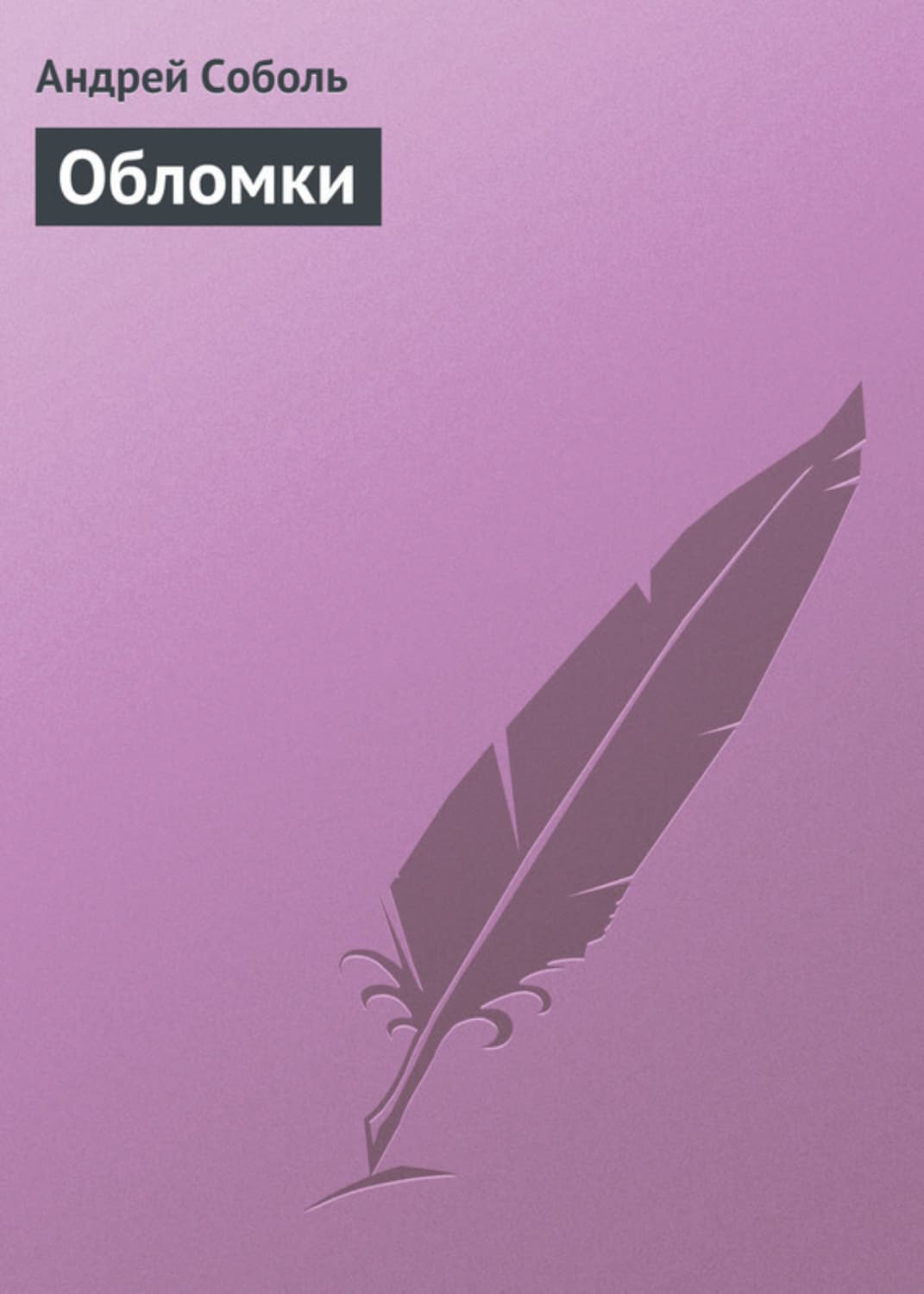 Обложка книги «Обломки» — Андрей Соболь