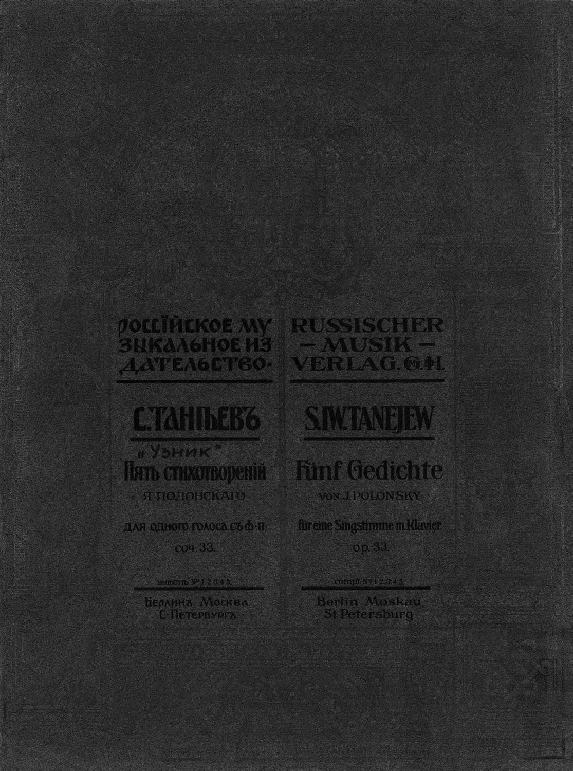 Обложка книги «Узник» — Сергей Танеев