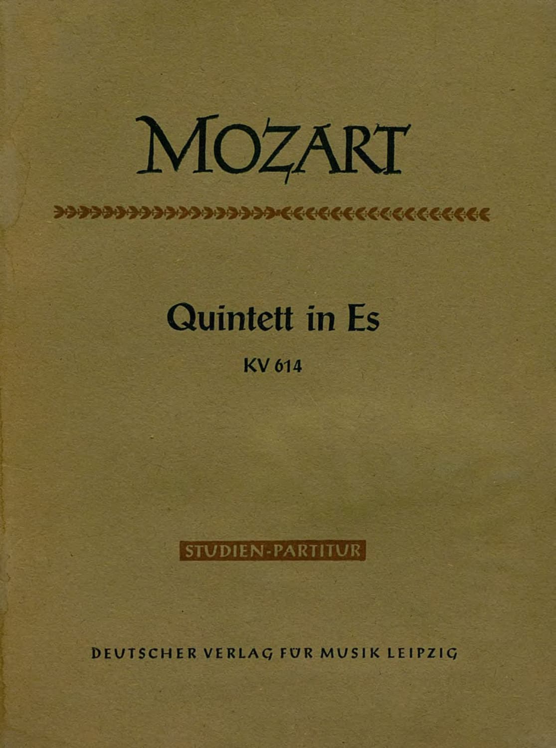 Обложка книги «Quintett in Es fur 2 Violinen, 2 Violen u. Violoncello» — Вольфганг Амадей Моцарт