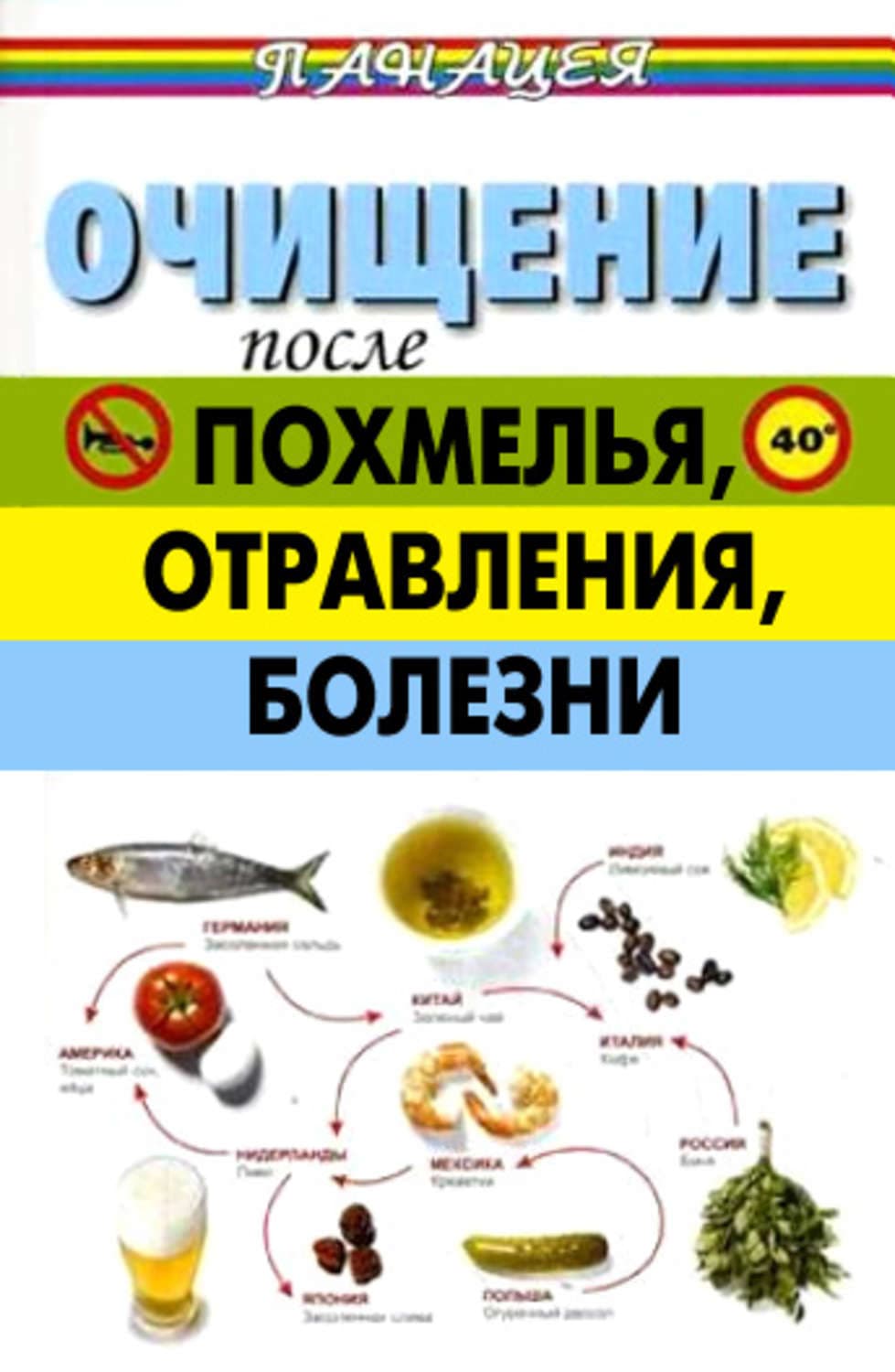 Обложка книги «Очищение после похмелья, отравления, болезни» — Михаил Ингерлейб