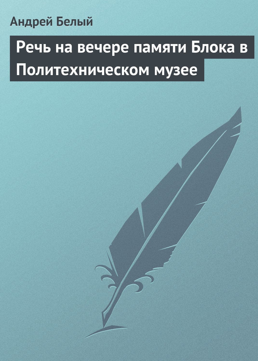 Обложка книги «Речь на вечере памяти Блока в Политехническом музее» — Андрей Белый