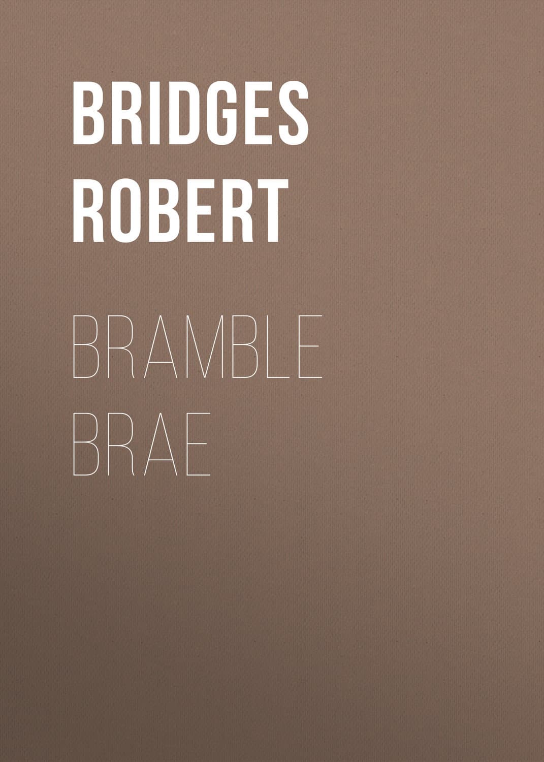 Обложка книги «Bramble Brae» — Барр Роберт