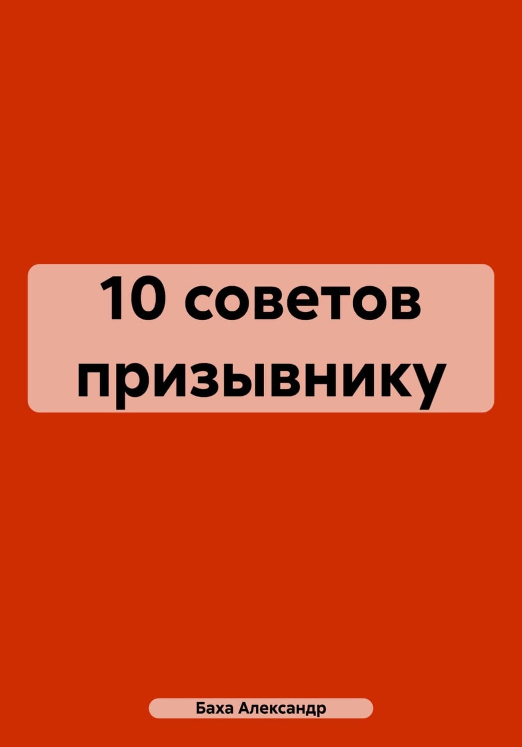 Обложка книги «10 советов призывнику» — Самойлик Екатерина, Александр Баха