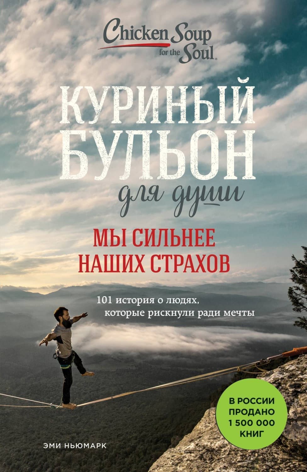 Обложка книги «Куриный бульон для души. Мы сильнее наших страхов. 101 история о людях, которые рискнули ради мечты» — Эми Ньюмарк