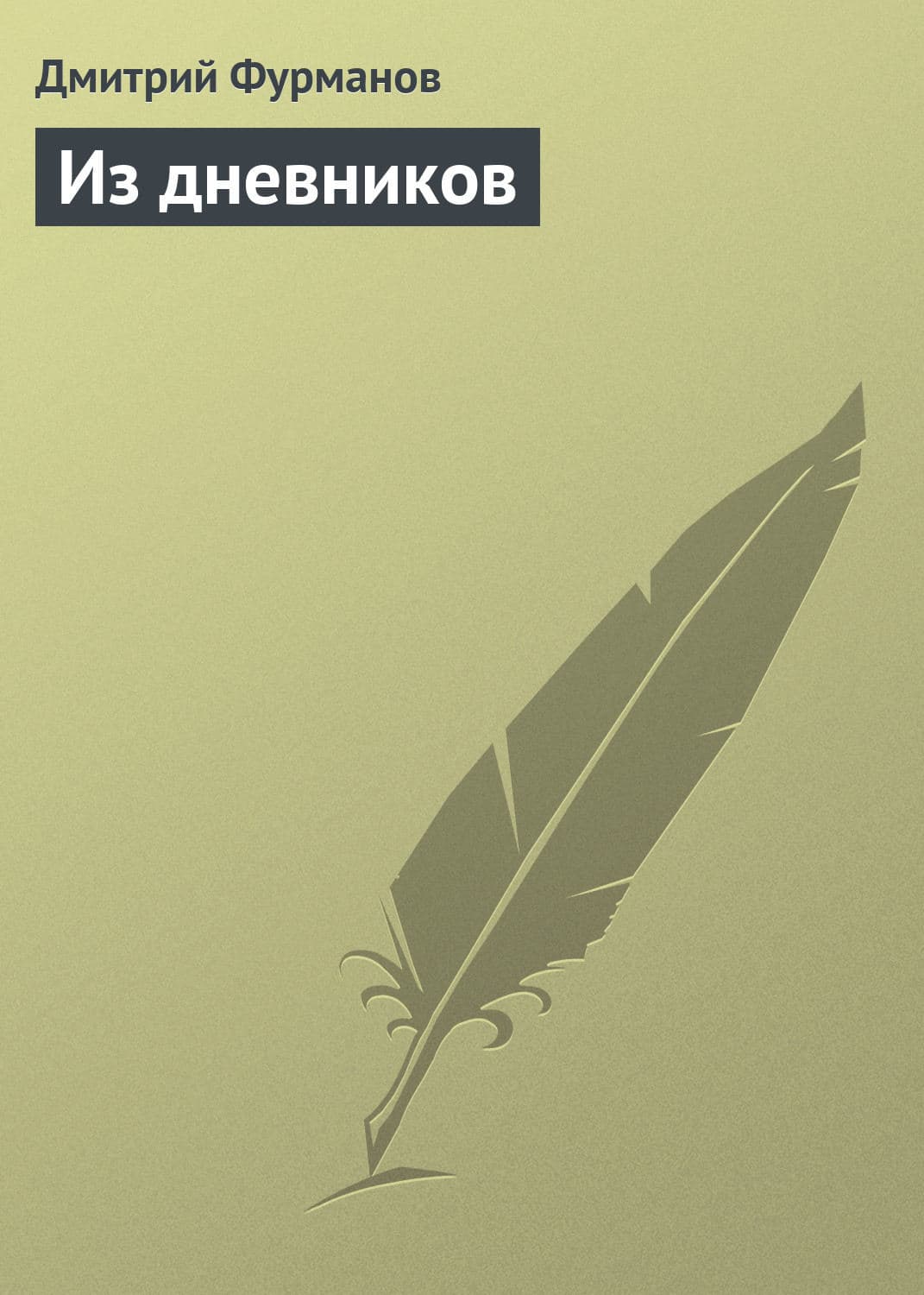 Обложка книги «Из дневников» — Дмитрий Фурманов