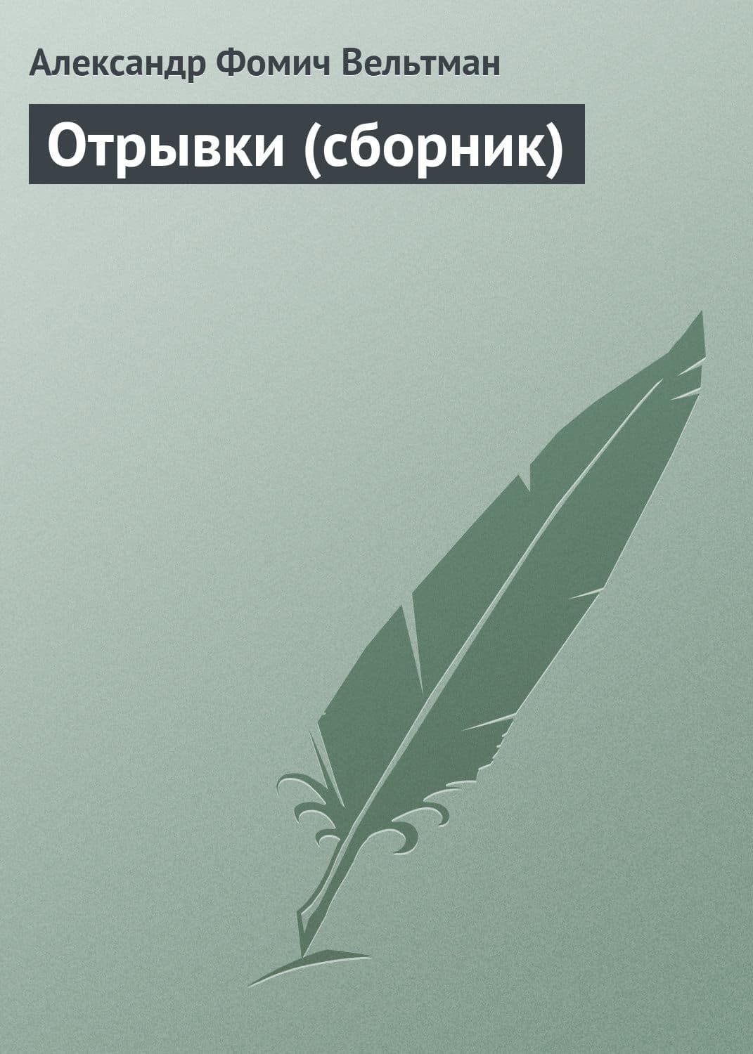 Обложка книги «Отрывки» — Александр Вельтман