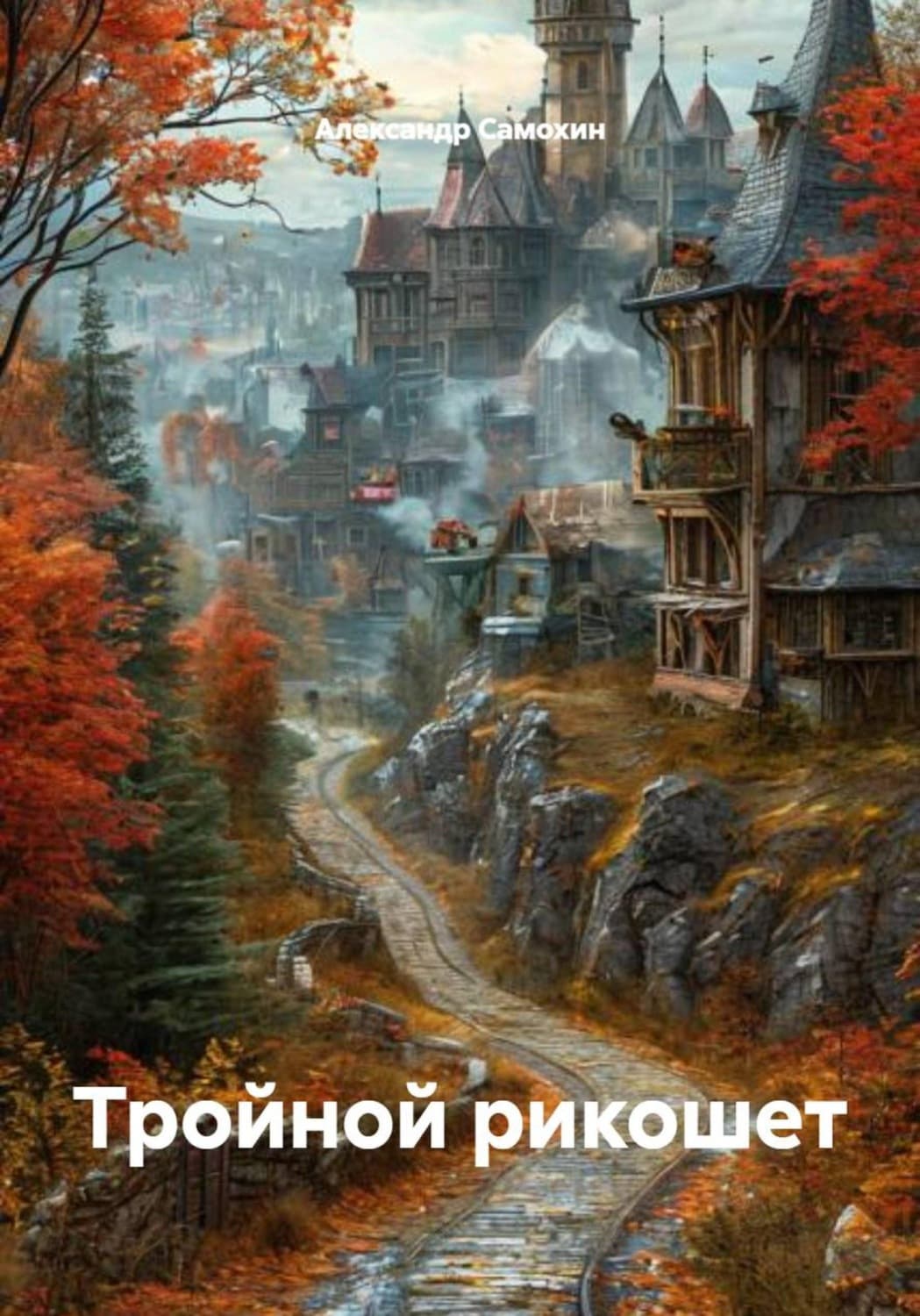 Обложка книги «Тройной рикошет» — А. И. Самохин