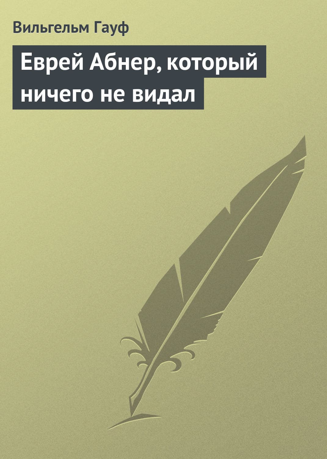 Обложка книги «Еврей Абнер, который ничего не видал» — Вильгельм Гауф