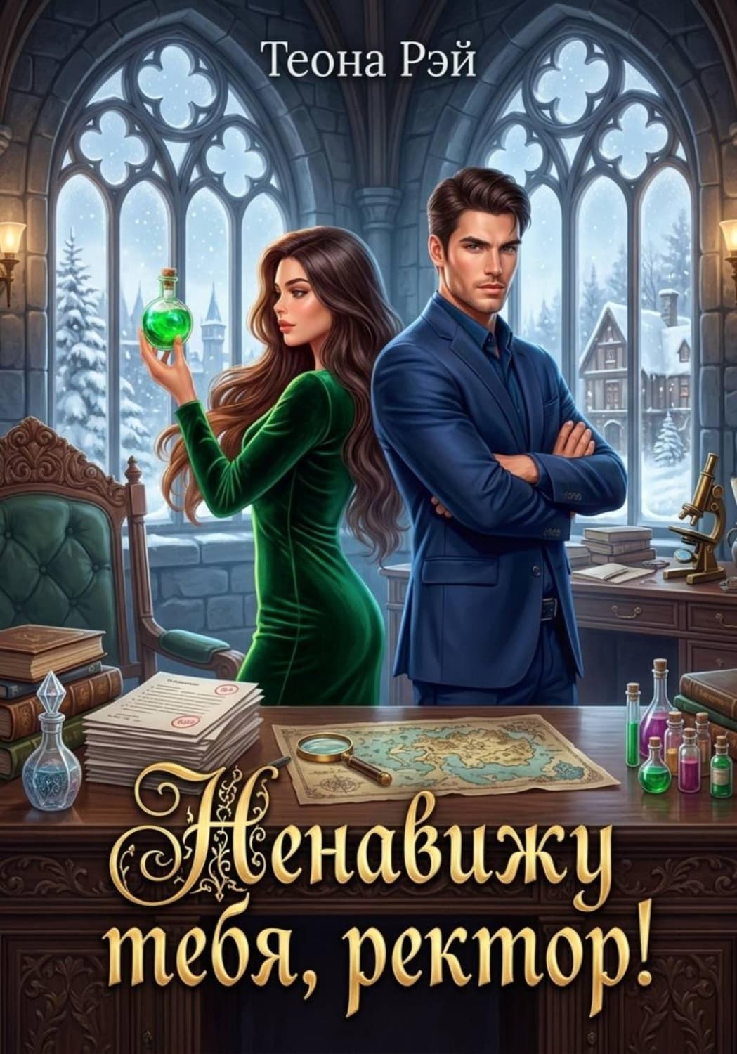 Обложка книги «Драконья академия. Ненавижу тебя, ректор!» — Теона Рэй
