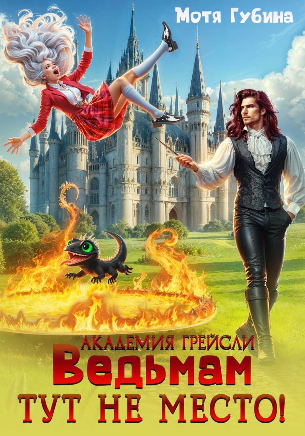 Обложка книги «Академия Грейсли. Ведьмам тут не место!» — Мотя Губина
