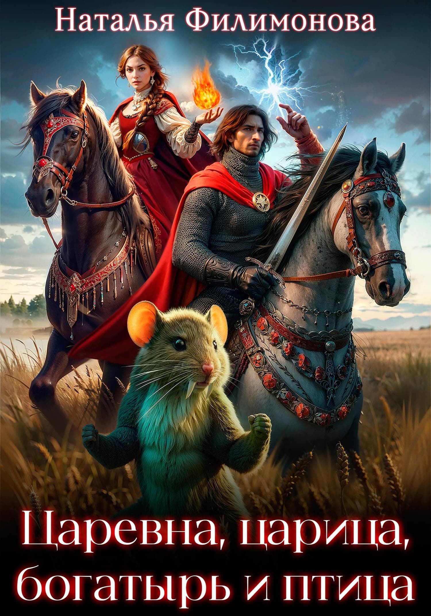 Обложка книги «Царевна, царица, богатырь и птица» — Наталья Филимонова
