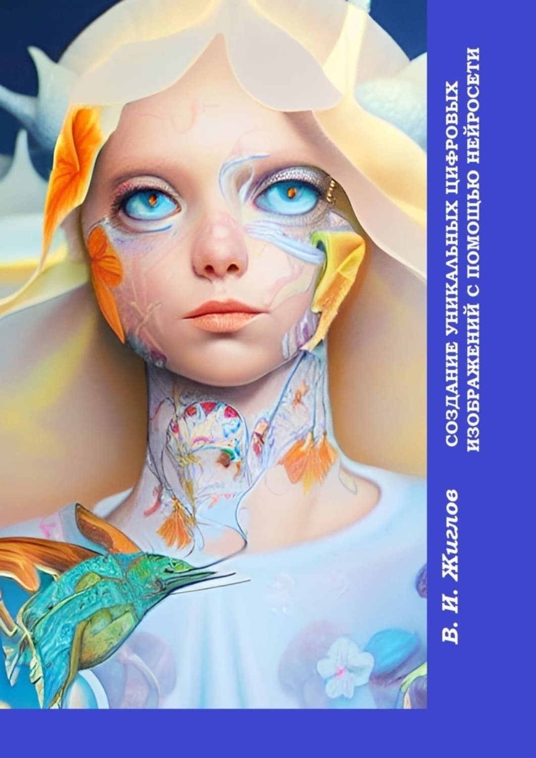 Обложка книги «Создание уникальных цифровых изображений с помощью нейросети» — В. И. Жиглов