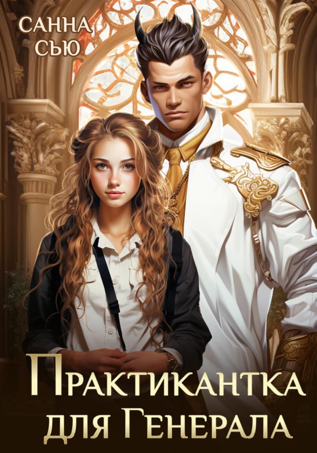 Обложка книги «Практикантка для генерала» — Санна Сью