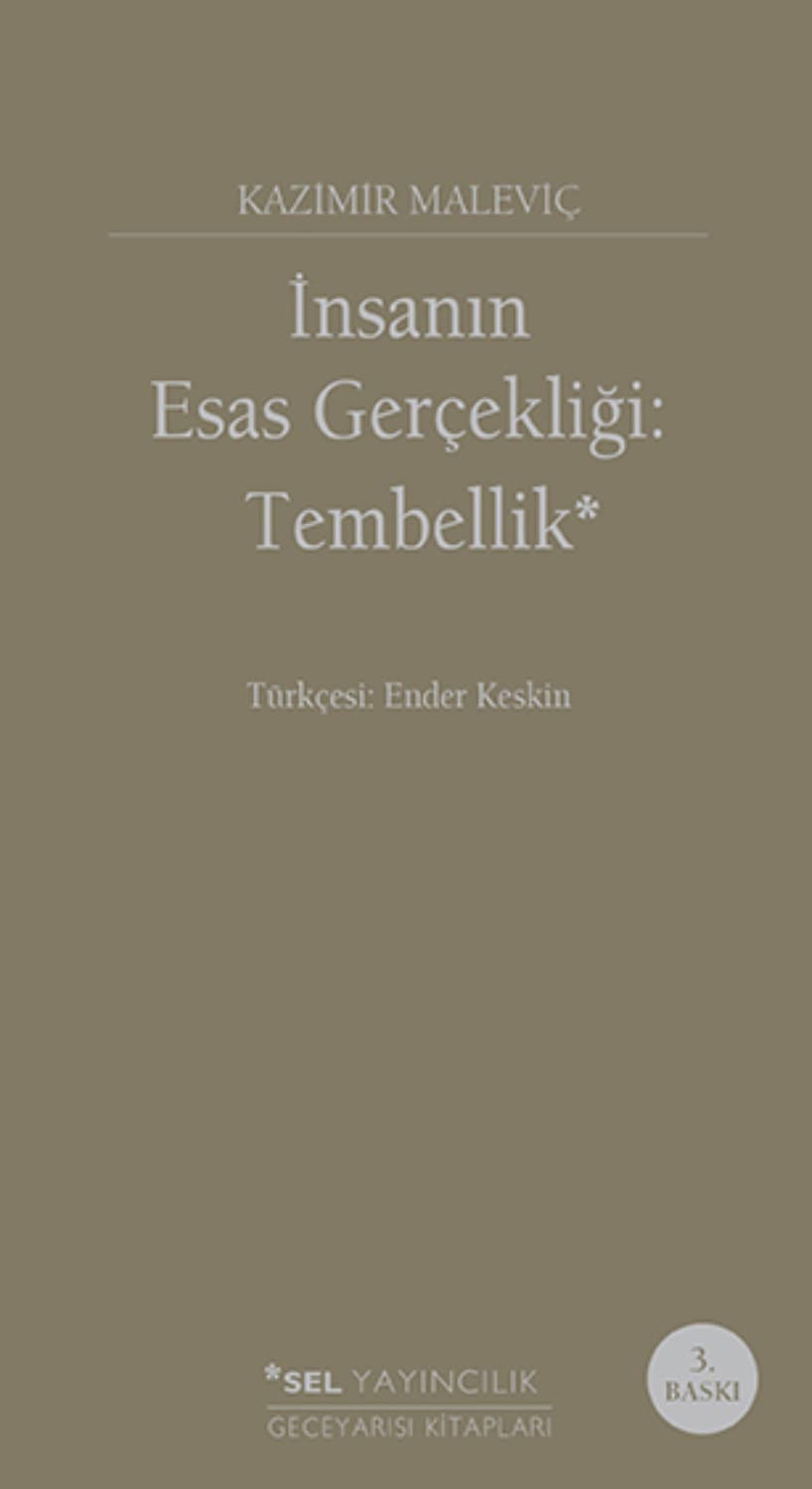 Обложка книги «İnsanın Esas Gerçekliği: Tembellik» — Казимир