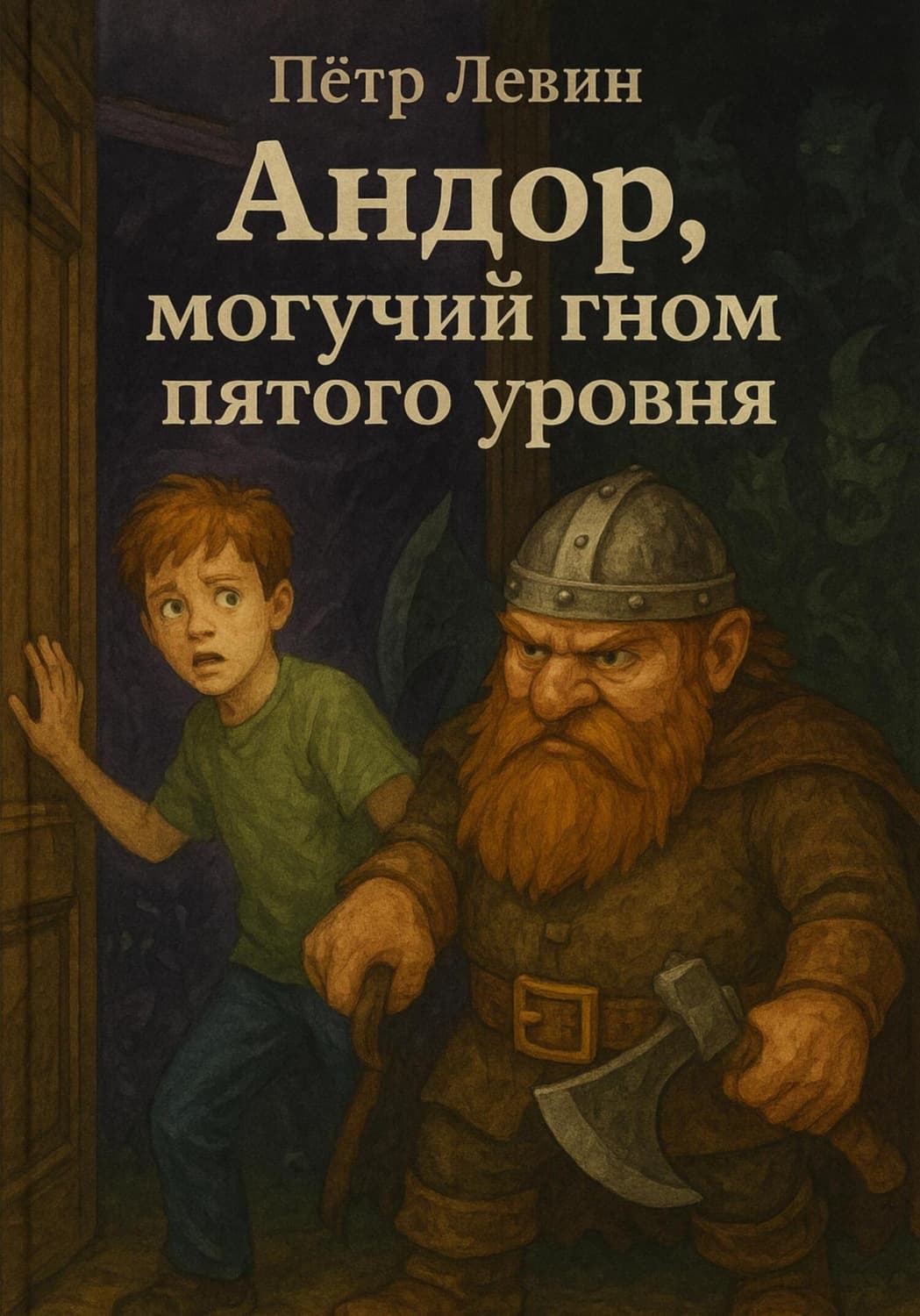 Обложка книги «Андор, могучий гном пятого уровня» — Петр Левин