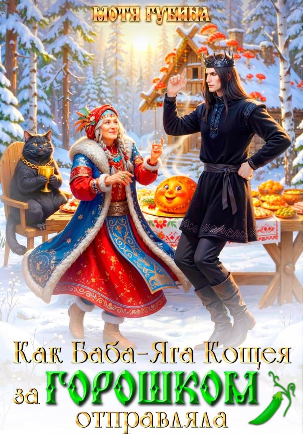 Обложка книги «Как баба Яга Кощея за горошком отправляла» — Мотя Губина