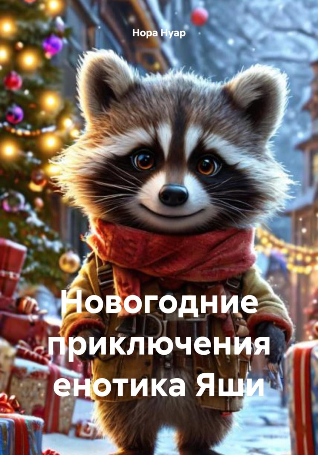 Обложка книги «Новогодние приключения енотика Яши» — Нинель Нуар