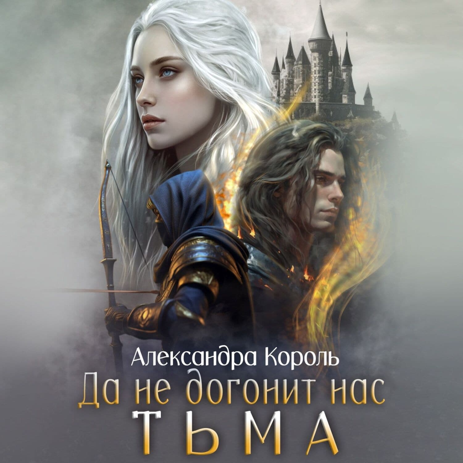 Обложка книги «Да не догонит нас тьма» — А. Д. Король
