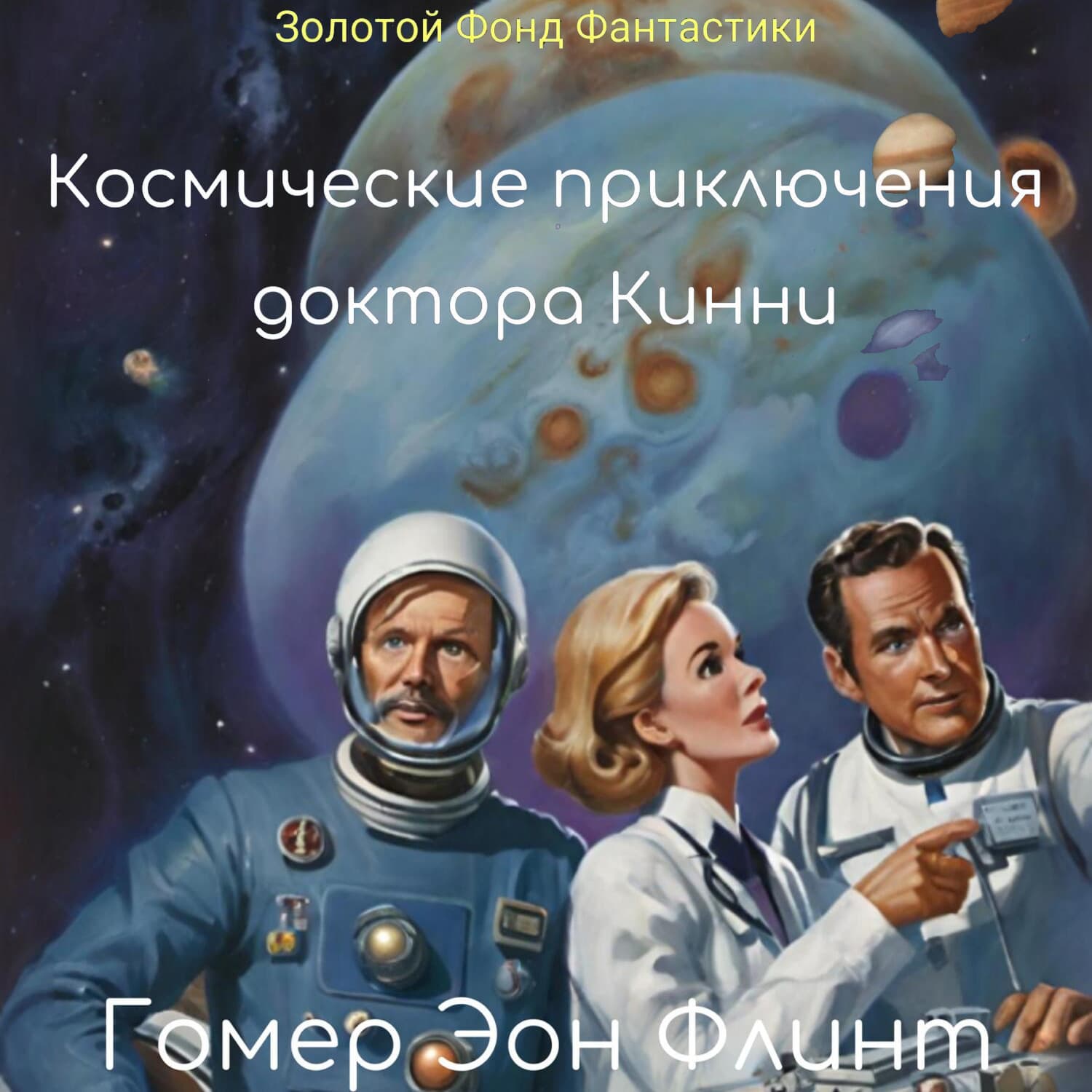 Обложка книги «Космические приключения доктора Кинни» — Гомер Эон Флинт