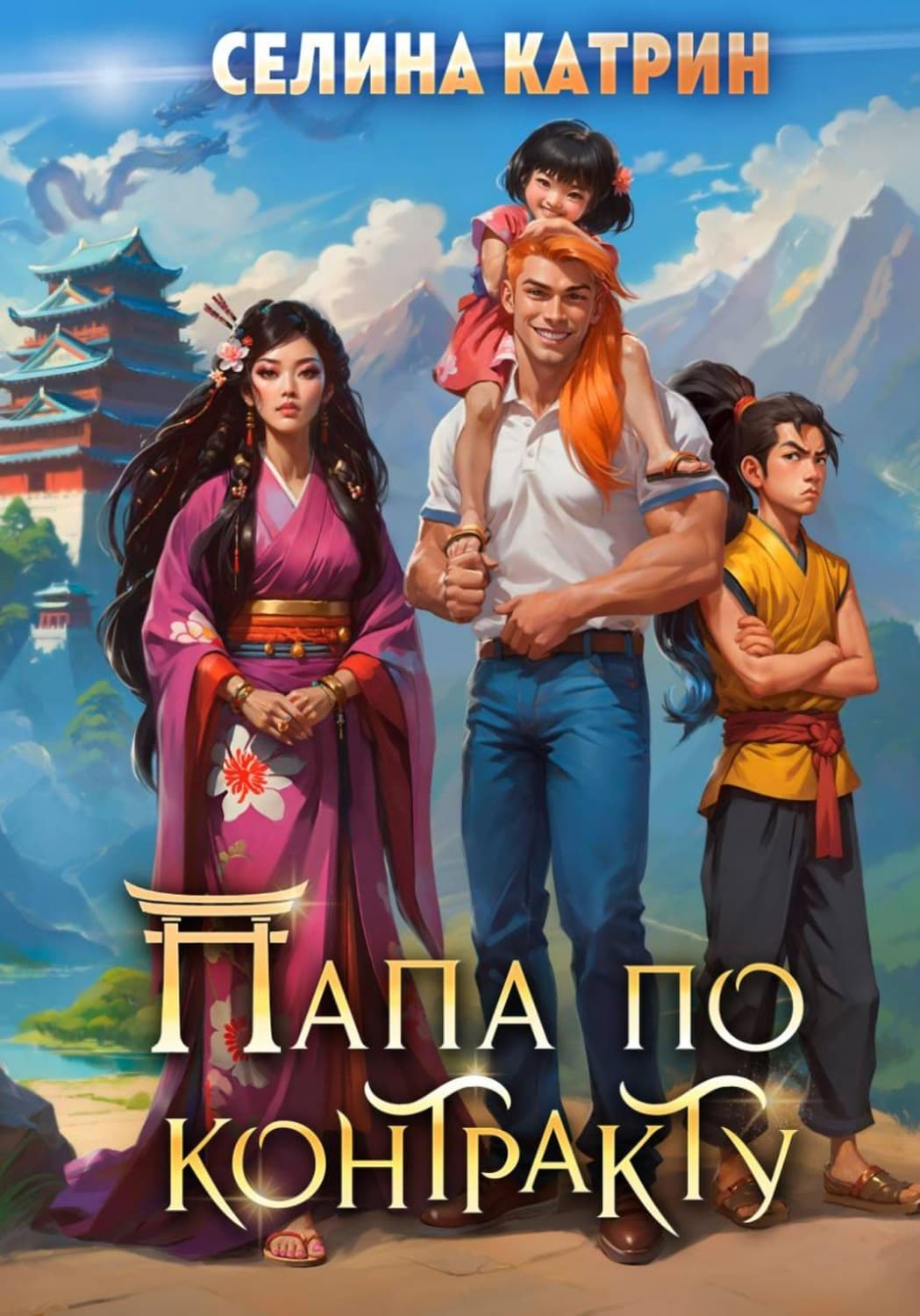 Обложка книги «Папа по контракту, или Дракона нет, но вы держитесь!» — Старк Катрин