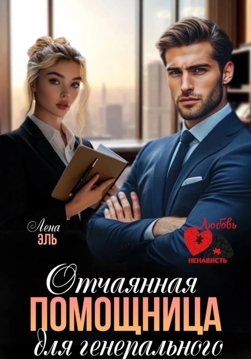 Обложка книги «Отчаянная помощница для генерального» — Лари Эл