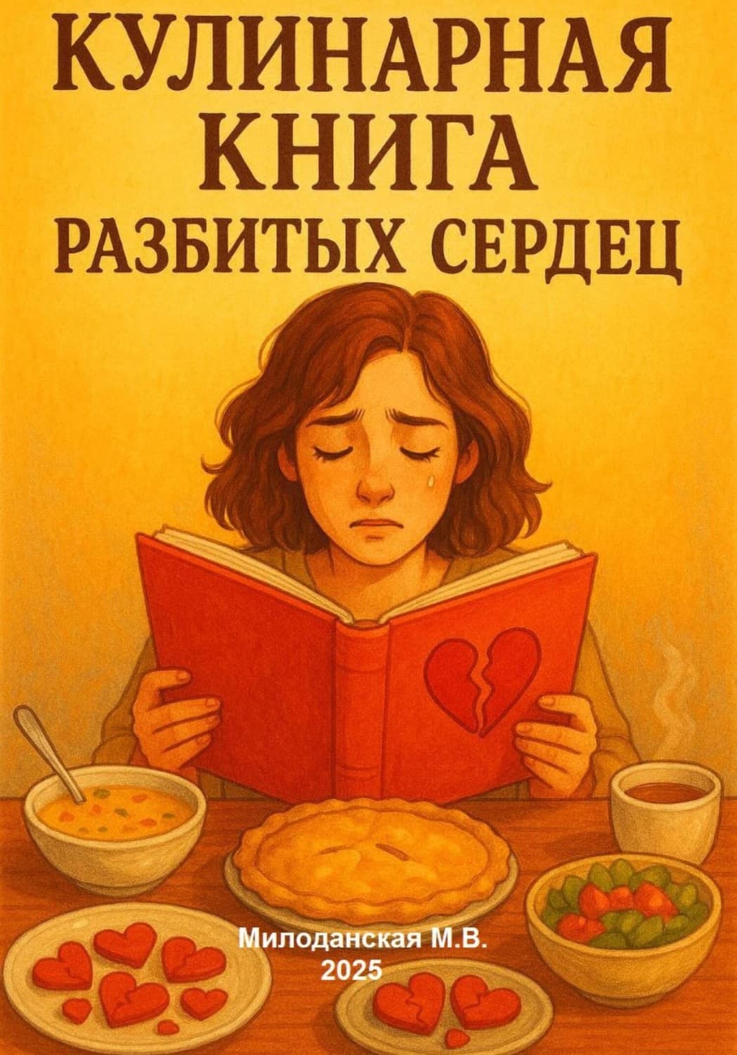 Обложка книги «Кулинарная книга разбитых сердец» — Марина Милоданская