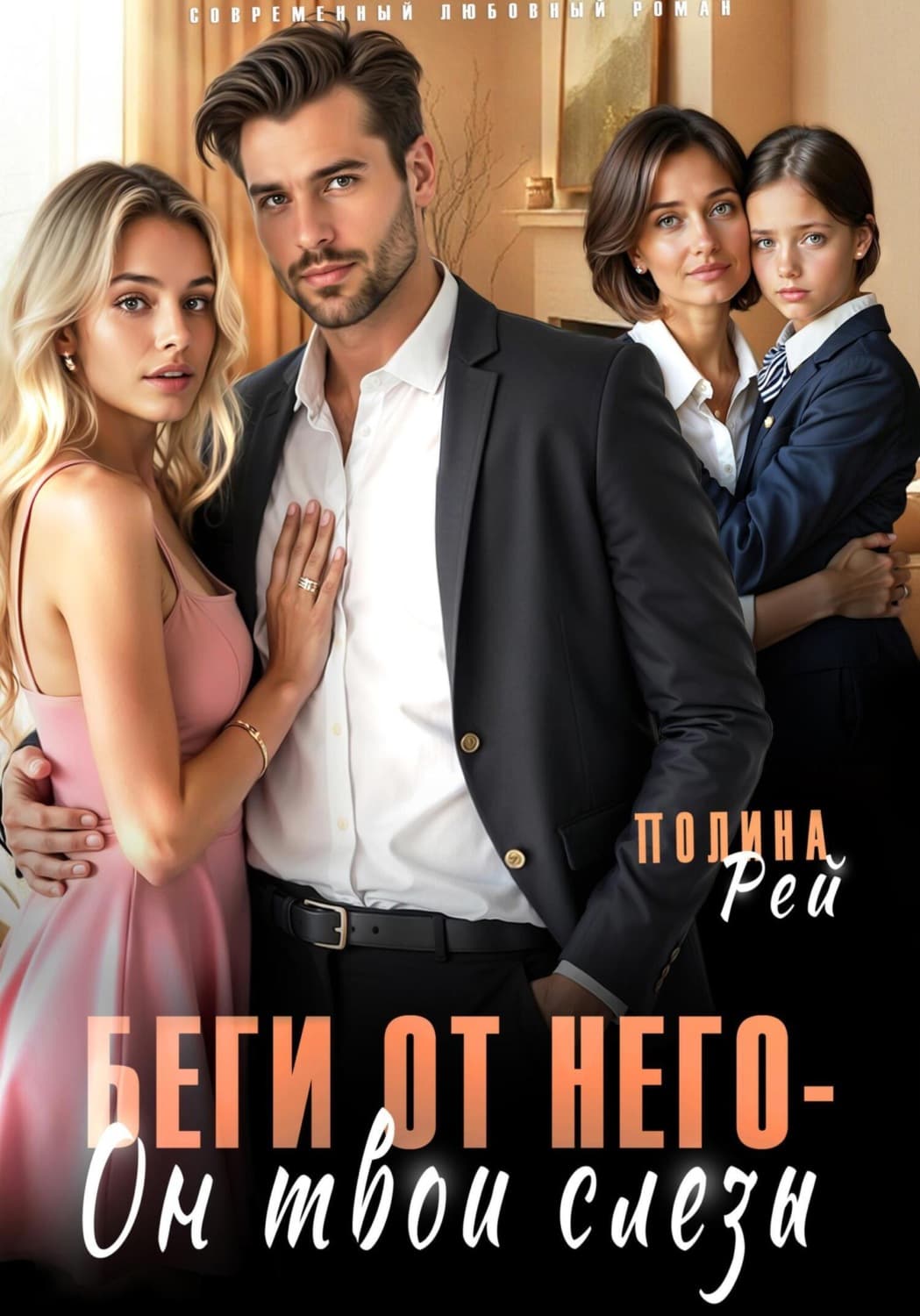 Обложка книги «Беги от него – он твои слёзы» — Рей Полина