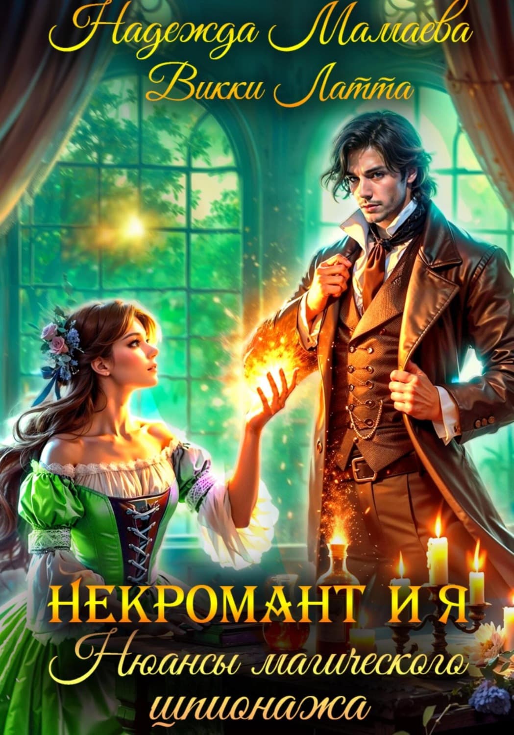 Обложка книги «Некромант и я. Нюансы магического шпионажа» — Надежда Мамаева