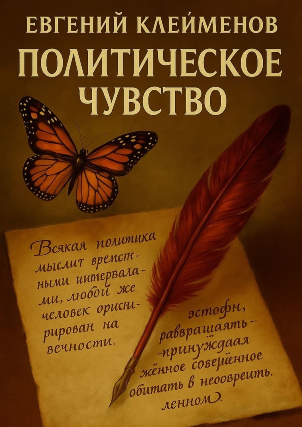 Обложка книги «Политическое чувство. Эссе» — Евгений Клейменов