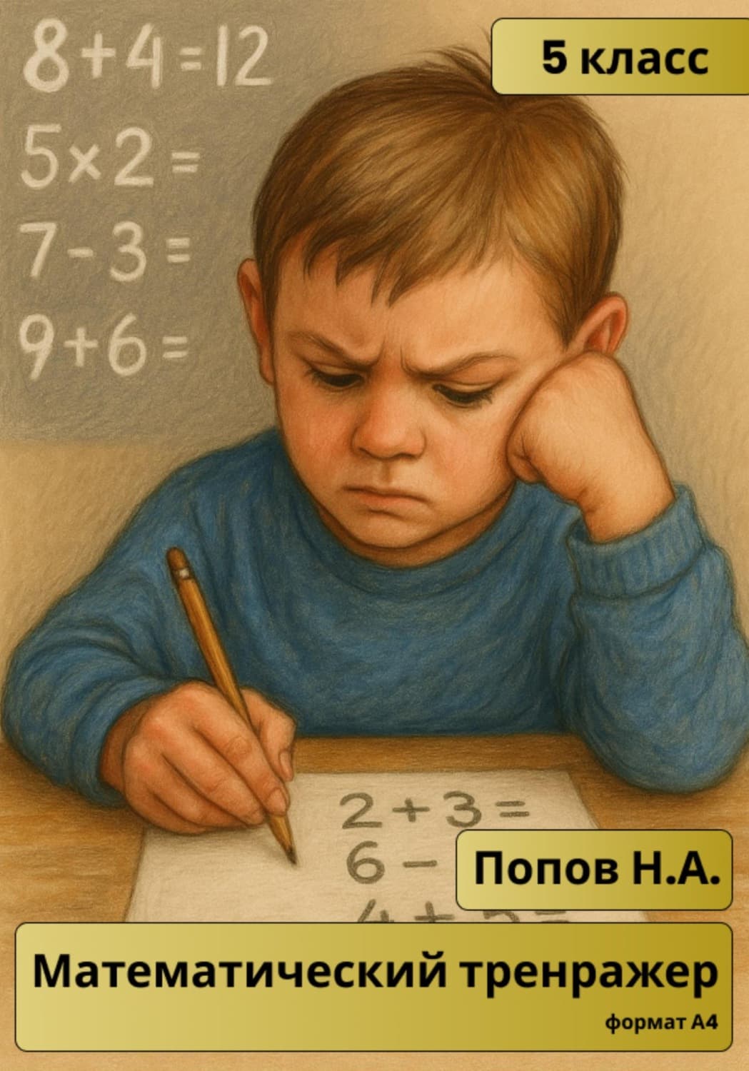 Обложка книги «Математический тренажер. 5 класс» — Николай Попов