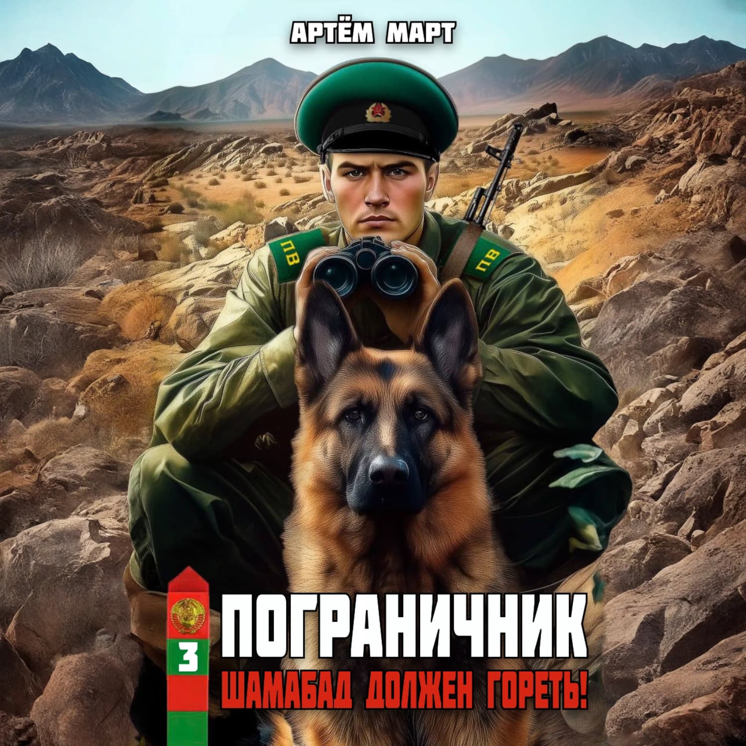 Обложка книги «Пограничник. Том 3: Шамабад должен гореть!» — Александр Март