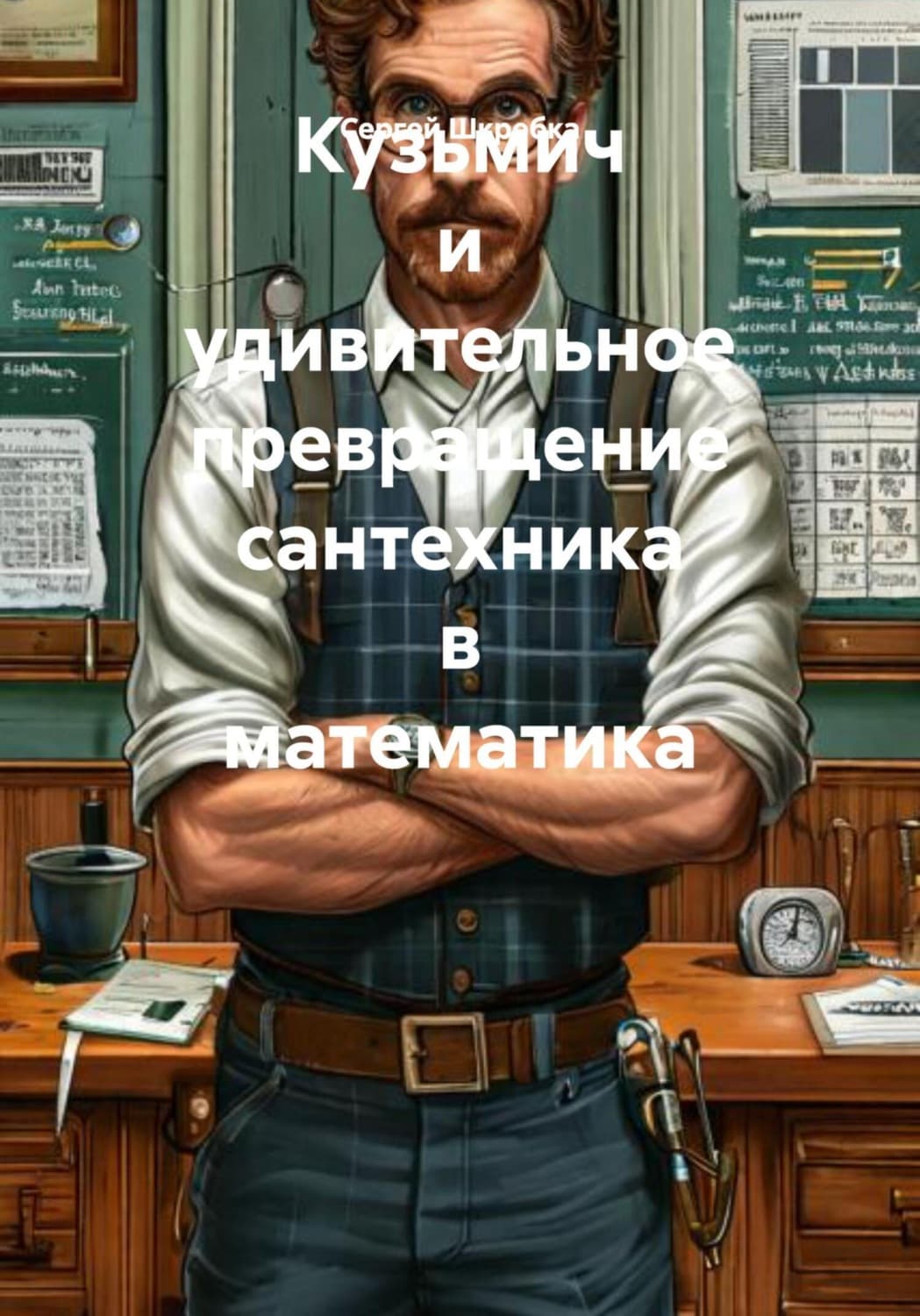 Обложка книги «Кузьмич и удивительное превращение сантехника в математика» — Сергей Шкребка
