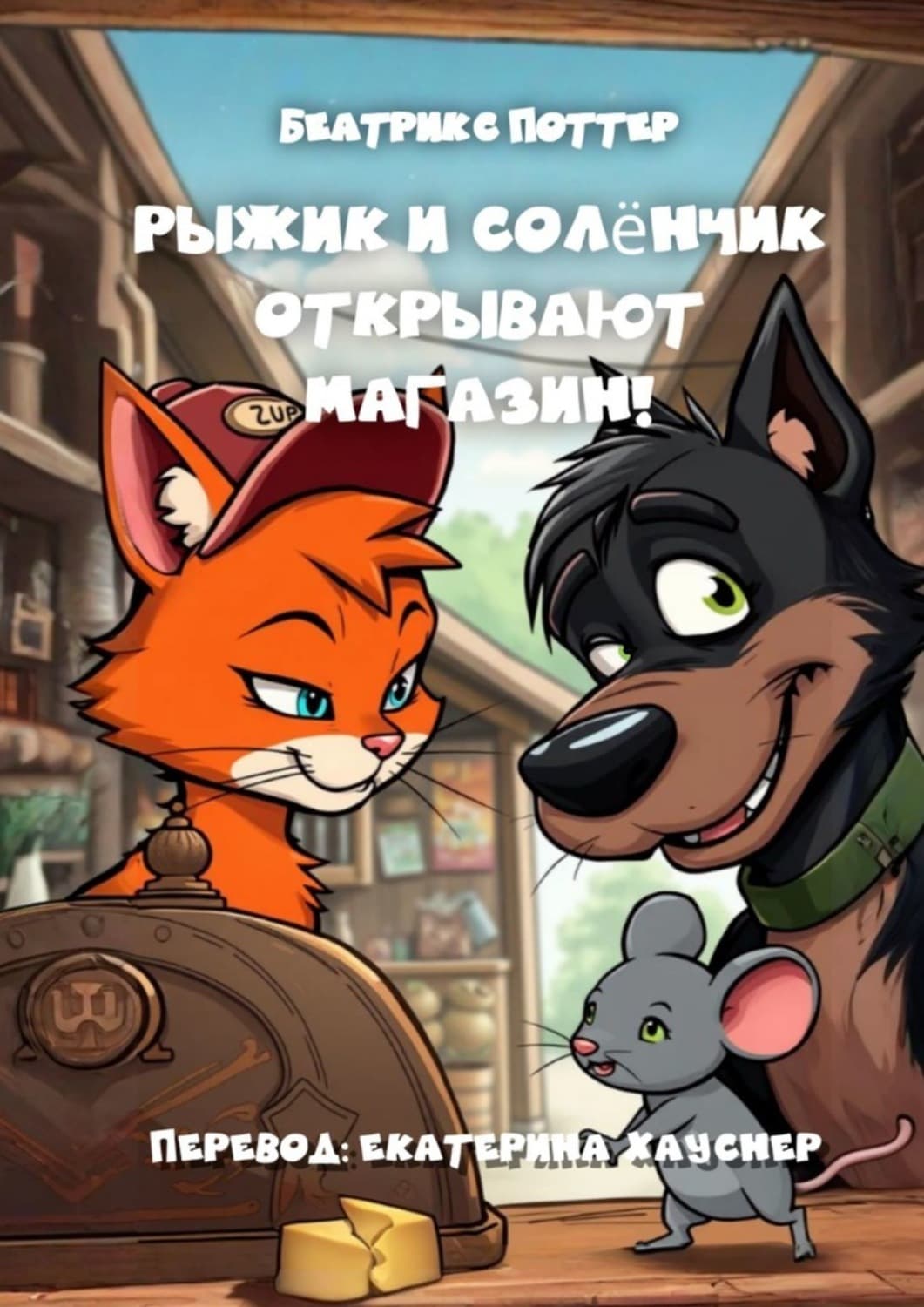 Обложка книги «Рыжик и Солёнчик открывают магазин!» — Беатрис Поттер