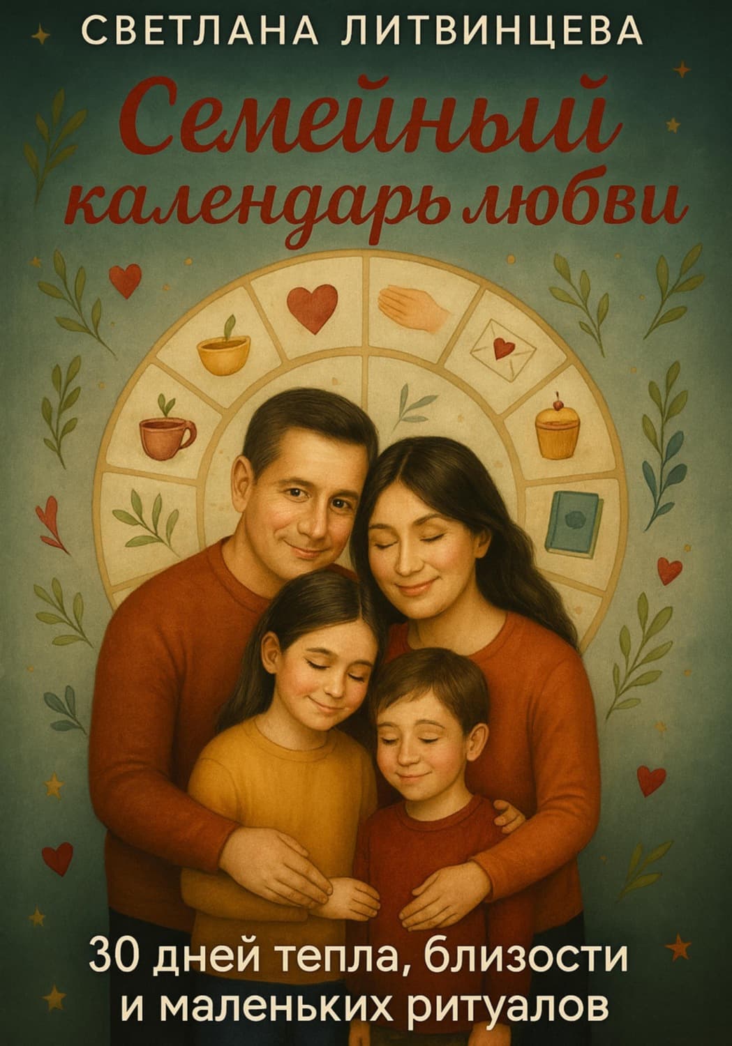 Обложка книги «Семейный календарь любви. 30 дней тепла, близости и маленьких ритуалов» — Светлана Литвинцева