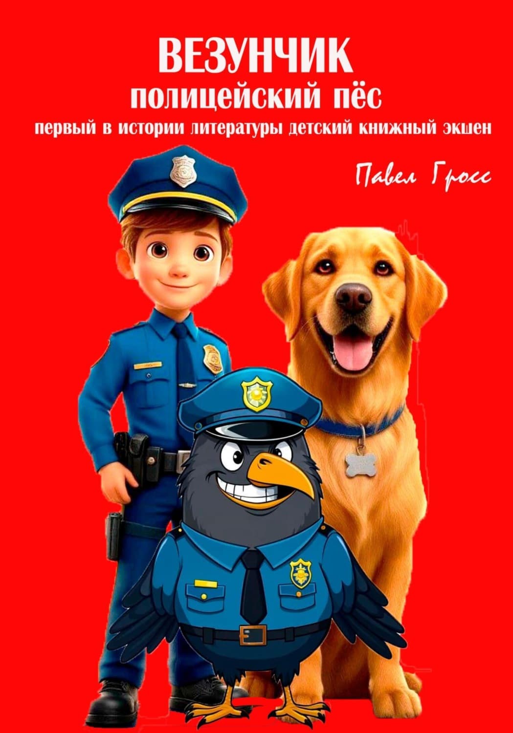 Обложка книги «Везунчик. Полицейский пёс» — Павел Гросс