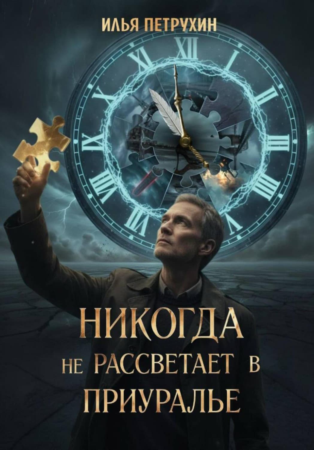 Обложка книги «Никогда не рассветает в Приуралье» — Илья Петрухин