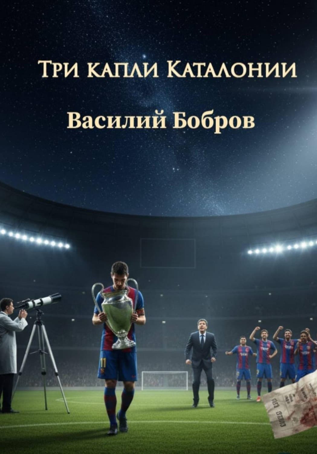 Обложка книги «Три капли Каталонии» — В. В. Бобров