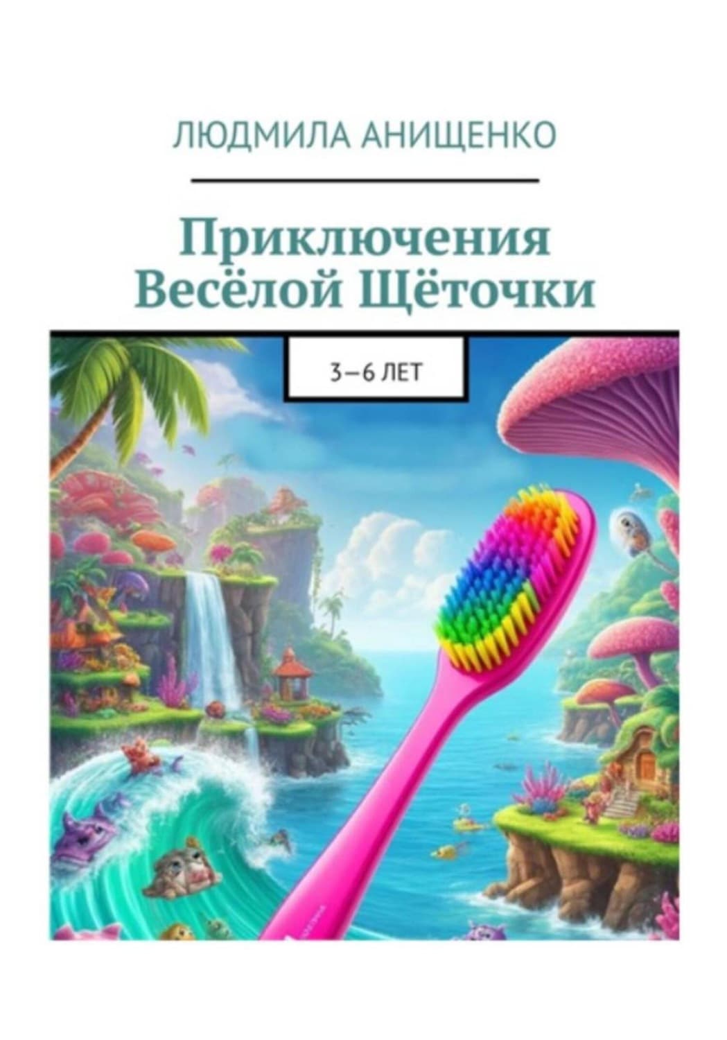 Обложка книги «Приключения Весёлой Щёточки и её друзей против Кариозиков» — Людмила Анищенко