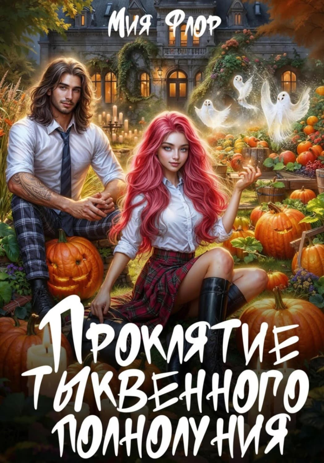 Обложка книги «Проклятие тыквенного полнолуния» — Мия Флор