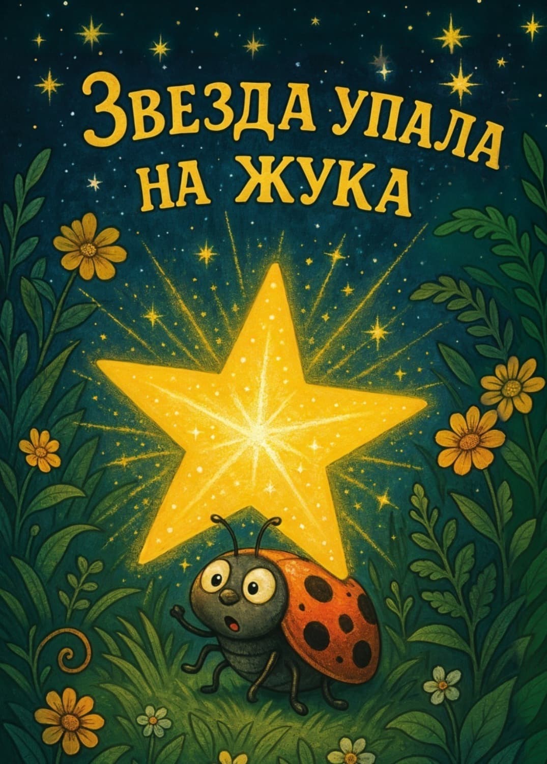 Обложка книги «Звезда упала на жука» — Автор неизвестен