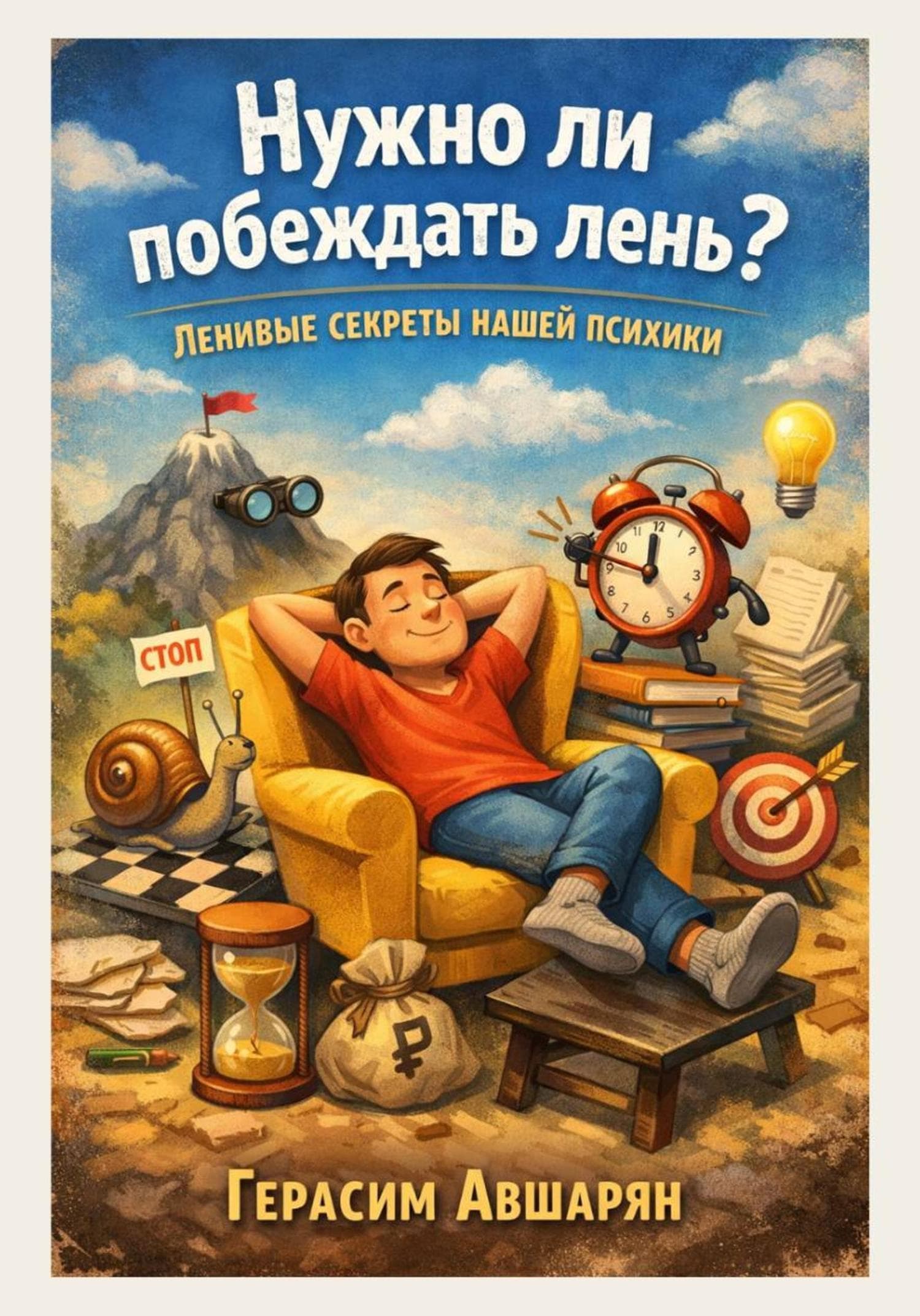 Обложка книги «Нужно ли побеждать лень? Ленивые секреты нашей психики» — Герасим Авшарян