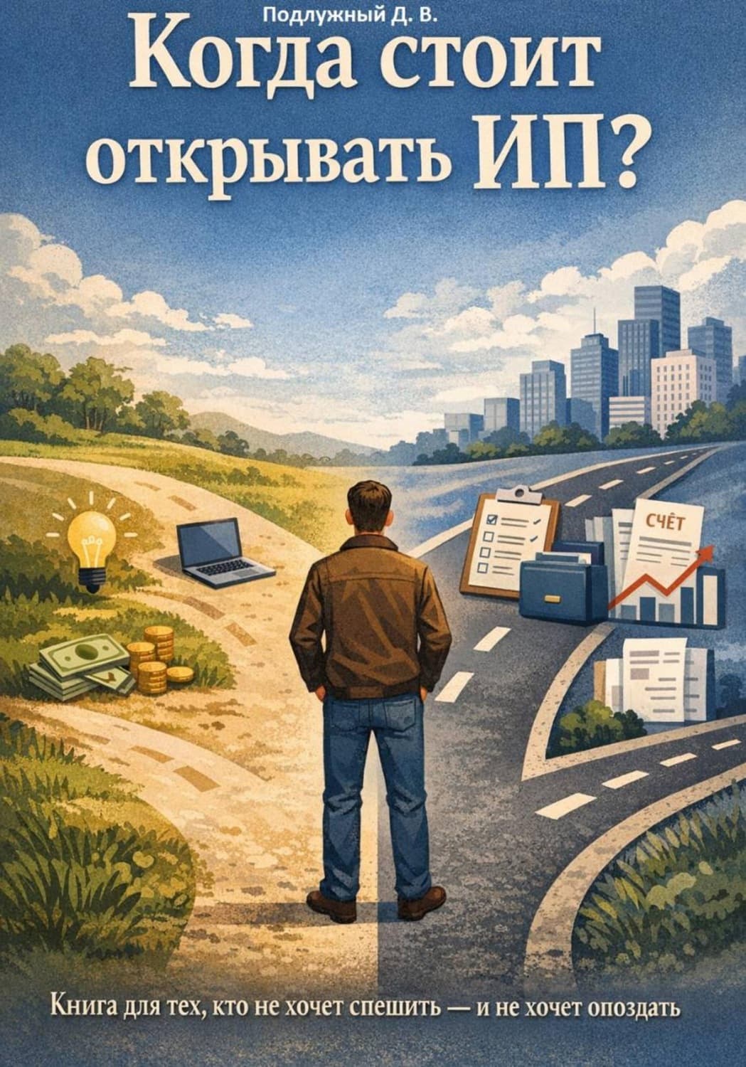Обложка книги «Когда стоит открывать ИП? Книга для тех, кто не хочет спешить – и не хочет опоздать» — Дмитрий Подлужный