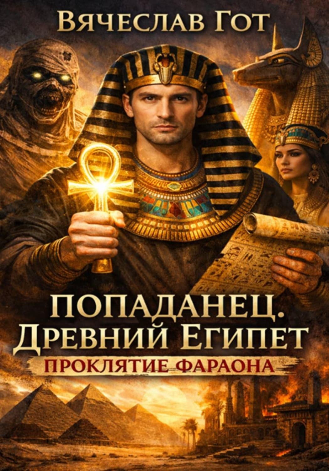 Обложка книги «Попаданец. Древний Египет. Проклятие фараона» — Вячеслав Гот