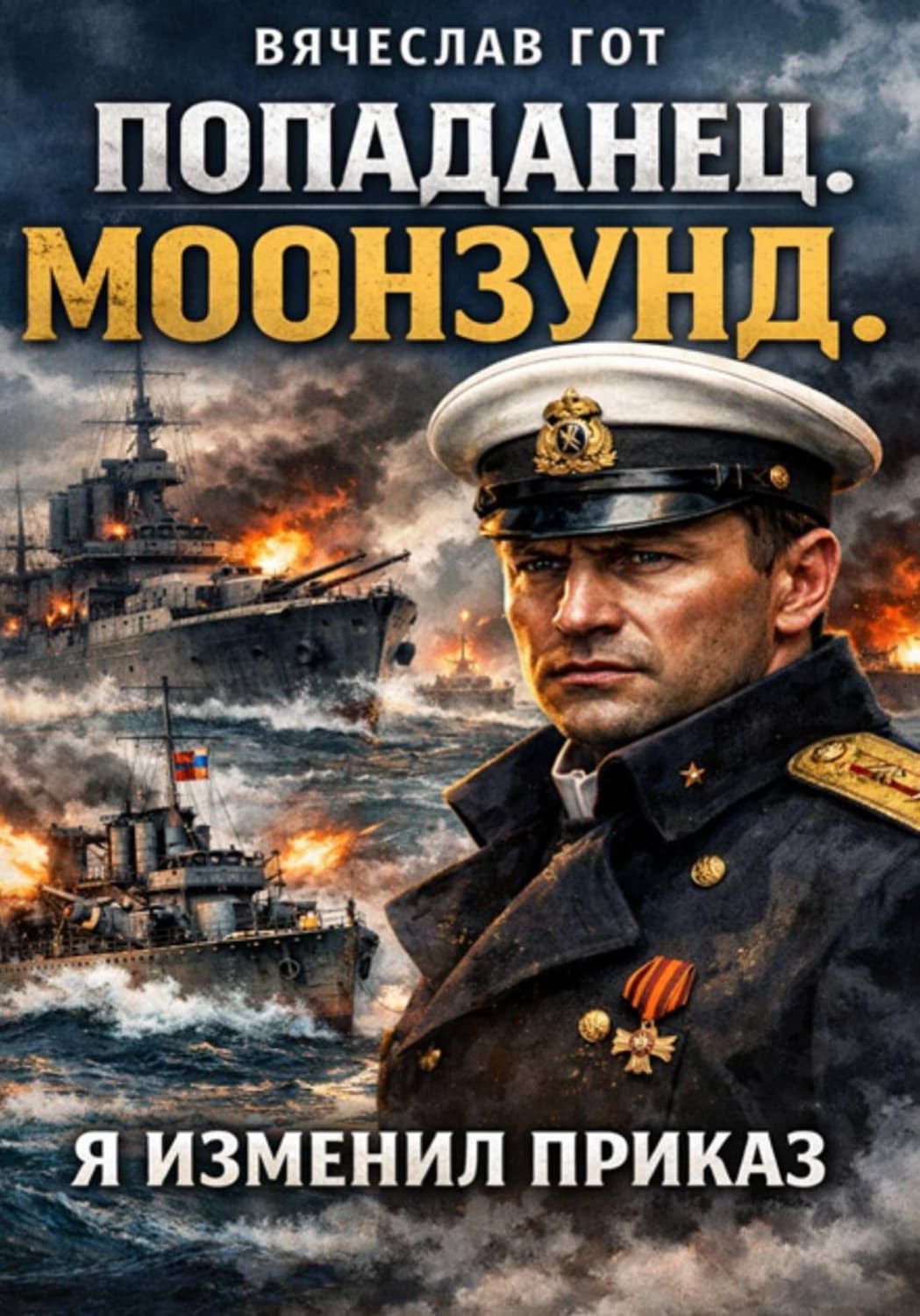 Обложка книги «Попаданец. Моонзунд. Я изменил приказ» — Вячеслав Гот
