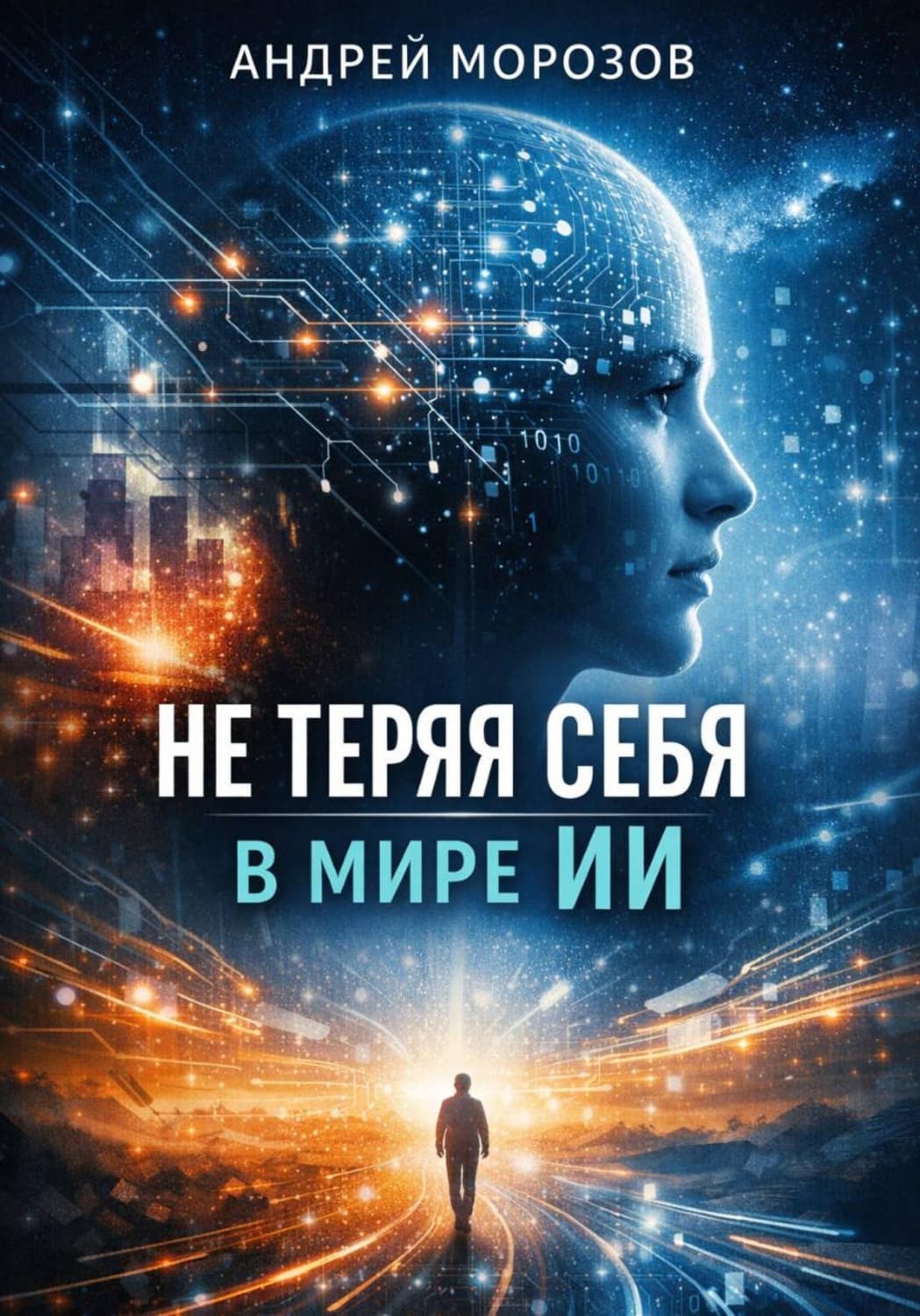 Обложка книги «Не теряя себя в мире ИИ» — А. В. Морозов