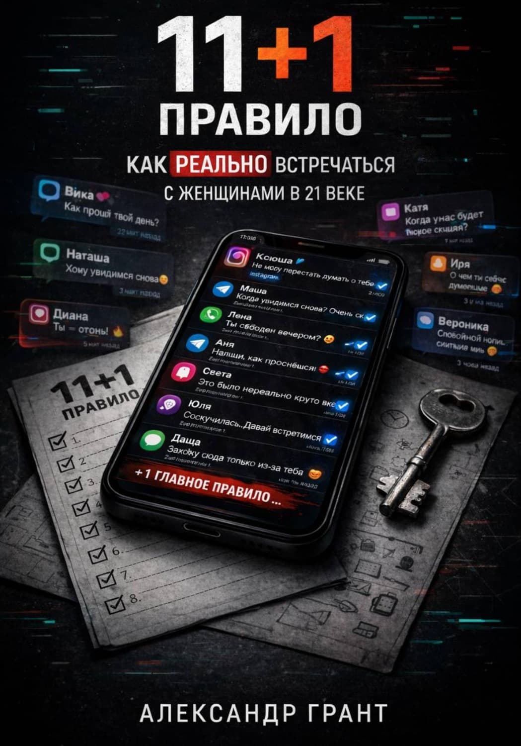 Обложка книги «11+1 правило игры. Как реально встречаться с женщинами в XXI веке» — Аллен Грант